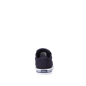 Supra Kids STACKS II VULC Low Top Shoes Navy/white | US-81497